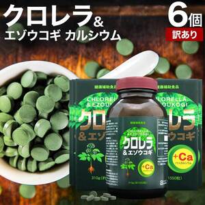 訳あり クロレラ アウトレット 1,550粒*6個セット 約306～618日分 賞味期限2025年2月のみ 送料無料 宅配便