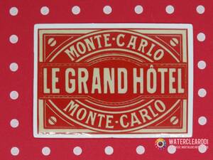 ▽▼33003-ExHS▼▽[NOSTALGIC-STICKER＊HOTEL] LE GRAND HOTEL ROMA※MONTE-CARLO