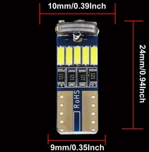 最安値　10個 T10 Canbus LED電球 194 W2W 　ホウイト