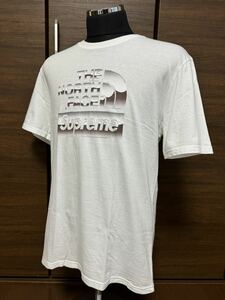 THE NORTH FACE× Supreme（シュプリーム）S/S Metallic Logo Tee（メタリックロゴティー）NT31808I ホワイト M 激レア GOLDWIN正規品