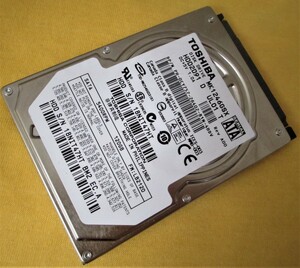 【東芝】MK1246GSX SATA-120Gバイト-2.5”-9ｍ厚-HDD(使用時間 494227h)＝JUNK