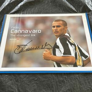 元イタリア代表　ファビオ カンナバーロ　ユベントス　直筆サイン入りフォト　Fabio Cannavaro Juventus Autographed Photo Italy 