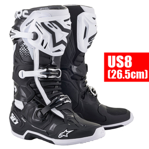 【15%OFF】ALPINESTARS TECH10ブーツ　ブラックホワイト/US8(26.5cm) 【送料サービス】 ＃2010020-12