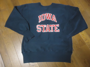 Lサイズ/Iowa State University/トリコ刺繍タグ/USA/90s/チャンピオンChampion/リバースウィーブ/ビンテージ/トレーナー/USA製/ネイビー