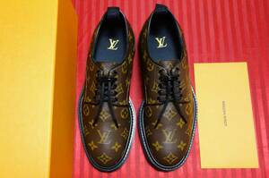 定価21万円 未使用に近い ルイヴィトン（LOUIS VUITTON） モノグラムレザーシューズ ７1/2 (日本サイズ26～26.5cm) 茶×黒