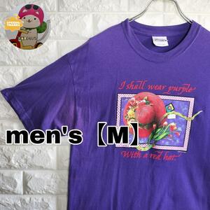 C49【Hanes】半袖Tシャツ【メンズM】パープル