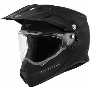 在庫限り SALE! Fly Racing フライレーシング Trekker トレッカー Solid Matte Black マットブラック インナーシールド付き 2XLサイズ