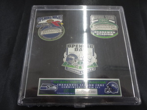 ★NFL シーホークス2002 ピンズセット ピンバッジ シリアル3965 seahawks PIN SET フットボール グッズ