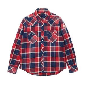 サイズ：M　美品　日本製　定価:3万超え　TMT/DOUBLE WING INDIGO CHECK SHIRTS　 チェック柄 長袖シャツ