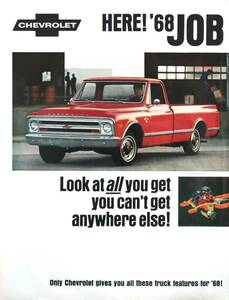 CHEVROLET シボレー ピックアップトラック 広告 1960年代 欧米 雑誌広告 ビンテージ ポスター風 インテリア LIFE アメリカ アメ車