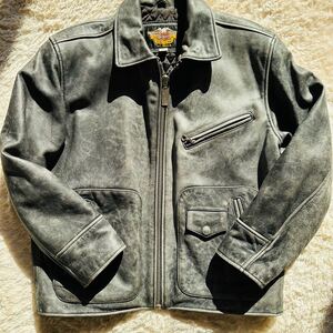 【圧倒的存在感】HARLEY DAVIDSON ハーレーダビッドソン ライダースジャケット ジャケット 希少 VINTAGE ビンテージ 大きいサイズ L相当