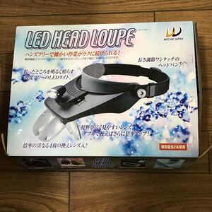 ヘッドルーペ　ルーペ　LED HEADLOUPE パーツ　ジャンク　部品取り　未確認　レンズ　工具　倍率アップ　中古品　現状販売　ライト