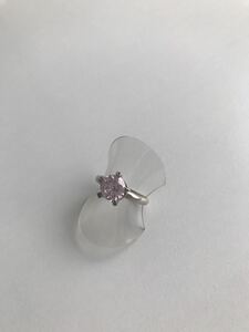 【ガルニ GARNI ピンク ジルコニア ピンキーリング 7号 シルバー925 レディース 指輪 変形あり Sterling Silver Ring】