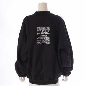 【バレンシアガ】Balenciaga　23SS バックプリント コットン スウェット トレーナー 724511 ブラック XS 【中古】【正規品保証】208460