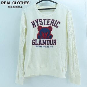 ☆HYSTERIC GLAMOUR/ヒステリックグラマー 袖 ニット切替 ファックベア カットソー 0143CS03/F /000