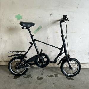 .340★岐阜発　△GOGOBIKE/ゴーゴーバイク/折りたたみ自転車/小径自転車△14インチ/ピクニカ風/走行確認/破損有り/現状品　R6.4/8★