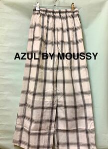 美品　AZUL BY MOUSSY ワイドパンツ　ガウチョパンツ　アズールバイマウジー　Ｍ　スラックス　チェック