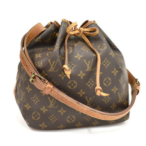 1円 ◆良品 LOUIS VUITTON ルイヴィトン ショルダーバッグ プチノエ M42226 モノグラム キャンバス ブラウン◆E.Csr.zE-28