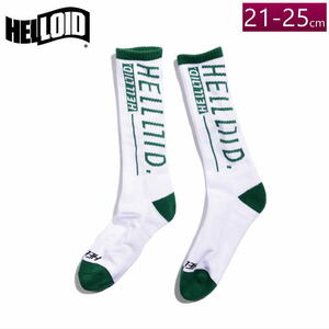 ●[S/M(21-25cm)]24 HELLOID SOCKS LOGO カラー:WHITE レディース おしゃれソックス 靴下 スノーボード スノボ スキー