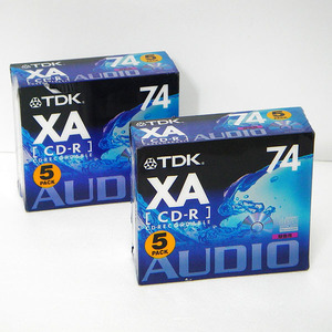 【未開封CD-R】TDK：XA74 AUDIO：オーディオ用 5PACK × 2 合計10枚セット：未開封ですが中のケースにヒビがあると思われます。