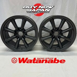 2本セット【在庫あり即納】RS Watanabe F8 TYPE 19×9.5J+30 5H-114.3 ブラック/19インチ ワタナベ アルミホイール