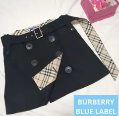 BURBERRY バーバリー ミニスカート ダブルボタン ノバチェック　ベルト