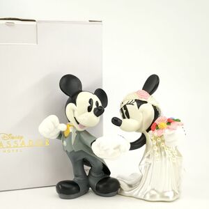 Disney ディズニー アンバサダーホテル ケーキトッパー ミッキー＆ミニー ウェディング 箱付き 中古◆3118/静岡清水店