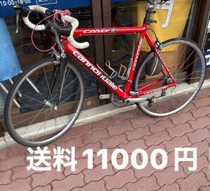 Z西868 キャノンデール CAAD8 54サイズ SHIMANO105 ロードバイク ビンディングペダル 自転車 長野県長野市 USA 競技用 レッド CANNONDALE