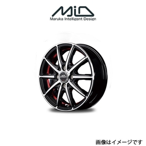 MID シュナイダー SX 2 アルミホイール 4本 エブリィ ワゴン DA17W(12×3.5B 4-100 INSET42 ブラック/レッド)SCHNEIDER