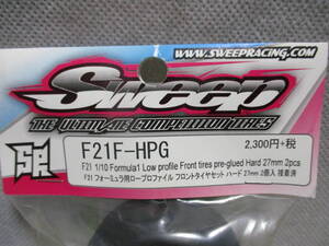 未使用未開封品 Sweep F21F-HPG 1/10RC F1フォーミュラ用ロープロファイルフロントタイヤ ハード 27mm