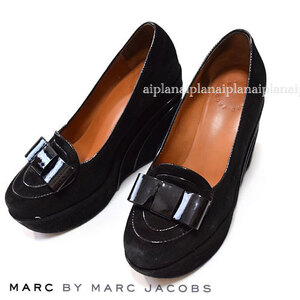 MARC by MARC JACOBS■リボン付き　スエードウェッジソールパンプス　 レディース21cm前後　マークバイマークジェイコブス