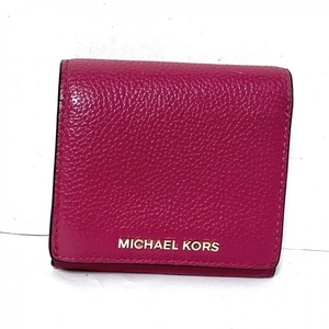 マイケルコース MICHAEL KORS 2つ折り財布/ミニ/コンパクト - レザー ピンク 財布