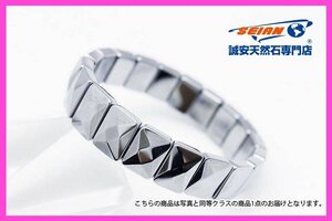 1円スタート！誠安◇テラヘルツ鉱石 バングル ラウンド[T751-1097]