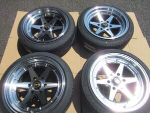 ★数量限定★ファブレス 【ヴァローネ】XR-6 1P 18ｘ9.0 ＋25 6H/139.7 ブラックポリッシュｘ４本 ※225/45R18 (オーバーフェンダー仕様)