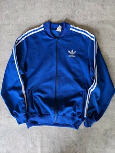 80s adidas ヴィンテージ ジャージ 青 ブルー L ヴィンテージ アーカイブ トラック 初期 ATP フランス ジャケット 60s 70s 90s ヨーロッパ