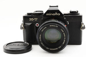 【良品】MINOLTA ミノルタ X-7 Black 黒 35mm SLR フィルム カメラ + rokkor-pf 50mm f/1.7 標準 レンズ #166