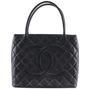 CHANEL シャネル 復刻トート ココマーク A01804 トートバッグ キャビアスキン 黒 レディース【I211824031】中古