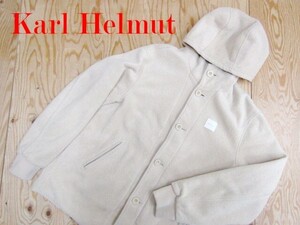 ★カールヘルム Karl Helmut★裏ベアー総柄 フーディフリースジャケット★R70202032A