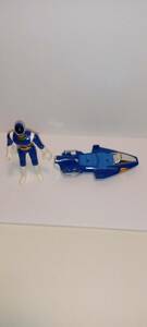 Bandai 1997 Power Rangers in Space Blue Ranger With Galaxy Glider 海外 即決