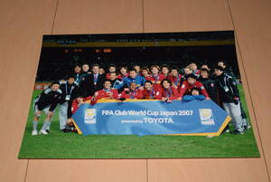 浦和レッズ 会報写真 A4サイズ 2007年12月13日 FIFAクラブワールドカップ準決勝 日産スタジアム 阿部勇樹 鈴木啓太 ワシントン 岡野雅行