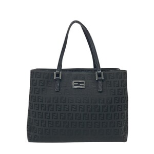 FENDI フェンディ 8BH132 ズッキーノ ハンドバッグ ズッカ柄 ブラック系 [240101332248] レディース