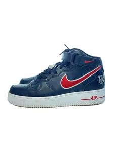 NIKE◆AIR FORCE 1 07 MID_エア フォース 1 07 ミッド/25.5cm/NVY/レザー