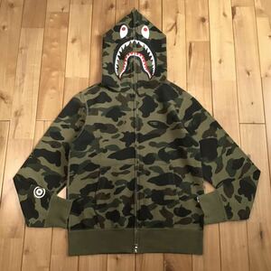 Screen Printed Shark Full Zip Hoodie Sサイズ a bathing ape BAPE camo シャーク パーカー エイプ ベイプ アベイシングエイプ w58