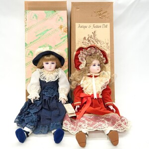 1000円スタート ビスクドール 2点 アンティーク&ファッションドール Antique&FashionDoll 約H60cm アンティークドール 当時物 11 HH30024