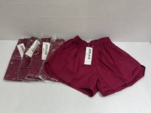 mizuno ミズノ ATHLETE　ハーフパンツ５枚セット　サイズ104　エンジ　 体操服 スポーツ テニス バトミントン 卓球 ゴルフ