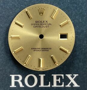 純正品 ゴールド 文字盤 ロレックス16013 16233 16253 16238 16220 デイトジャスト メンズ ROLEX DATEJUST dial cal.3035 3135 ダイヤル e