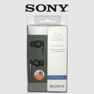 SONY ソニー カナル型 monitor モニター ヘッドホン インナー イヤー イヤホン ブラック MDR-EX studio スタジオ　