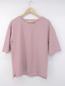 ◇ SENSE OF PLACE by URBAN RESEARCH オブロングネック シンプル 半袖 Tシャツ カットソー サイズM ピンク系 メンズ P