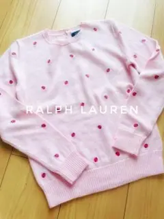 RALPH LAUREN コットンセーター 綿100% てんとう虫刺繍