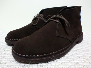 ♪着用少 Clarks Desert Boot Suede BROWN クラークス デザートブーツ スエード こげ茶 UK8.0 スロベニア製 Made in Slovenia♪